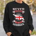 Never Underestimate Georgia Georgia Country Map Sweatshirt Gifts for Him