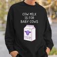 Vegan Cruelty Free Dairy Is Scary Almond Milk Dairy Free Sweatshirt Gifts for Him