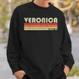 Veronica Gift Name Personalized Retro Vintage 80S Birthday Sweatshirt Gifts for Him