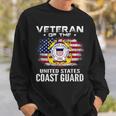 Veteran Of The United States Coast Guard With American Flag Veteran Funny Gifts Sweatshirt Gifts for Him