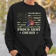 Veteran Vets Vintage American Flag Proud Army Cousin Veteran Day Gifts 71 Veterans Sweatshirt Gifts for Him
