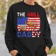 Vintage American Flag The Grill Dad Costume Bbq Grilling Sweatshirt Gifts for Him