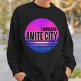 Vintage Amite City Vaporwave Louisiana Sweatshirt Gifts for Him Vintage Amite City Vaporwave Louisiana Sweatshirt Gifts for Him