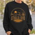 Vintage Athalia Ohio Mountain Hiking Souvenir Print Sweatshirt Gifts for Him