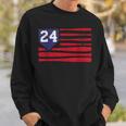 Vintage Baseball Fastpitch Softball 24 Jersey Number Sweatshirt Gifts for Him