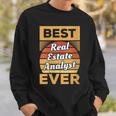 Vintage Best Real Estate Analyst Ever Sweatshirt Gifts for Him