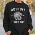 Vintage Big Block Detroit Motor City Michigan Car Enthusiast Sweatshirt Gifts for Him