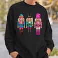 Vintage Sequin Cheerful Sparkly Nutcrackers Christmas Sweatshirt Gifts for Him