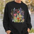 Vintage Nature Lover Botanical Floral Aesthetic Wildflowers Sweatshirt Gifts for Him