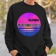 Vintage Palos Verdes Estates Vaporwave California Sweatshirt Gifts for Him