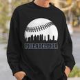Vintage Philadelphia Baseball Skyline Retro Philly Cityscap Sweatshirt Gifts for Him