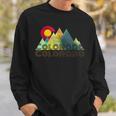 Vintage Retro Colorado Flag Mountain Sweatshirt Gifts for Him