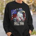 Vintage Retro Try That In My Town Eagle American Flag Sweatshirt Gifts for Him