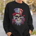 Vintage Skull American Flag Hat 4Th Of July Patriotic Men Patriotic Funny Gifts Sweatshirt Gifts for Him