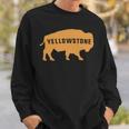 Vintage Yellowstone National Park Retro Bison Souvenir Sweatshirt Gifts for Him