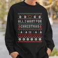 All I Want For Christmas Is Peace And Quiet Ugly Sweater Sweatshirt Gifts for Him