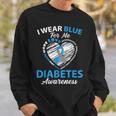 I Wear Blue For Me Type 1 Diabetes Awareness Month Warrior Sweatshirt Gifts for Him