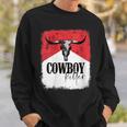 Western Bull Skull Cowboy Killer Cowgirl Gift For Womens Sweatshirt Gifts for Him