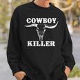 Western Cowgirl Vintage Punchy Cowboy Killers Bull Horn Bone Sweatshirt Gifts for Him