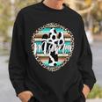 Western Mom Serape Cow Cactus Leopard Cowgirl Rodeo Mama Sweatshirt Gifts for Him