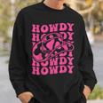 White Howdy Pink Country Western Cowgirl Southern Vintage Sweatshirt Gifts for Him