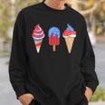 White Red Blue Ice Cream American Flag 4Th Of July Sweatshirt Gifts for Him