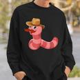 Worm With A Mustache Funny Worm With A Mustache Sweatshirt Gifts for Him