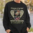 Wwii Veterans Daughter Heart Heaven American Flag Gift Idea Sweatshirt Gifts for Him