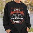 Yang Blood Runs Through My Veins Family Christmas Sweatshirt Gifts for Him