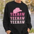 Yeehaw Cowboy Cowgirl Pink Wild Western Country Rodeo Sweatshirt Gifts for Him
