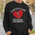Zipper Club Open Heart Surgery Recovery Novelty Sweatshirt Gifts for Him