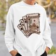 Ace Poker Cards Western Country Cactus Desert Cowboy Cowgirl Sweatshirt Gifts for Him
