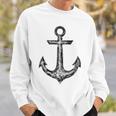 Anchor Boating Nautical Standard Galvanized Black V1 Sweatshirt Gifts for Him
