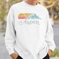 Aspen Colorado Vintage Mountain Sunset Eighties Retro Sweatshirt Gifts for Him