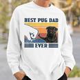 Best Pug Dad Ever Black Version Vintage Father Day Sweatshirt Gifts for Him