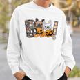 Boo Halloween French Bulldog Dog Frenchie Pumpkin Crew Sweatshirt Gifts for Him
