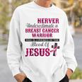 Breast Cancer Awareness Never Underestimate Breast Cancer Sweatshirt Gifts for Him