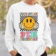 Bruh It's My 9Th Birthday Hippie Smile Face 9 Years Old Sweatshirt Gifts for Him