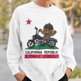 California Republic Flag Bear Biker Motorcycle Sweatshirt Gifts for Him