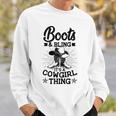Cowgirl Boots And Hat Graphic Women Girls Cowgirl Western Sweatshirt Gifts for Him