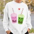 Cute Boba Tea For Japanese Tea Lover Kawaii Bubble Milk Tea Sweatshirt Gifts for Him