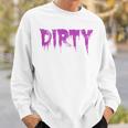 Dirty Words Horror Movie Themed Purple Distressed Dirty Sweatshirt Gifts for Him