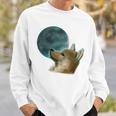 Dog Looking Up At The Moon Moon Funny Gifts Sweatshirt Gifts for Him