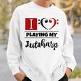 Double Bass Clef Heart I Love Playing My Autoharp Musician Sweatshirt Gifts for Him
