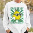 Easy Peasy Lemon Squeezy Lemonade Stand Crew Sweatshirt Gifts for Him