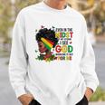 Even In The Midst Of My Storm Afro Black Woman Junenth Sweatshirt Gifts for Him