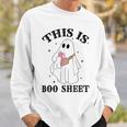 This Is Boo Sheet Spider Decor Ghost Spooky Halloween Sweatshirt Gifts for Him