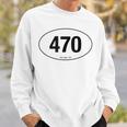 Georgia Area Code 470 Oval State Pride Sweatshirt Gifts for Him