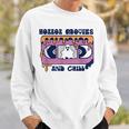 Horror Movies And Chill Retro Video Tape Halloween Ghost Boo Halloween Ghost Sweatshirt Gifts for Him