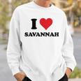 I Heart Savannah First Name I Love Personalized Stuff Sweatshirt Gifts for Him